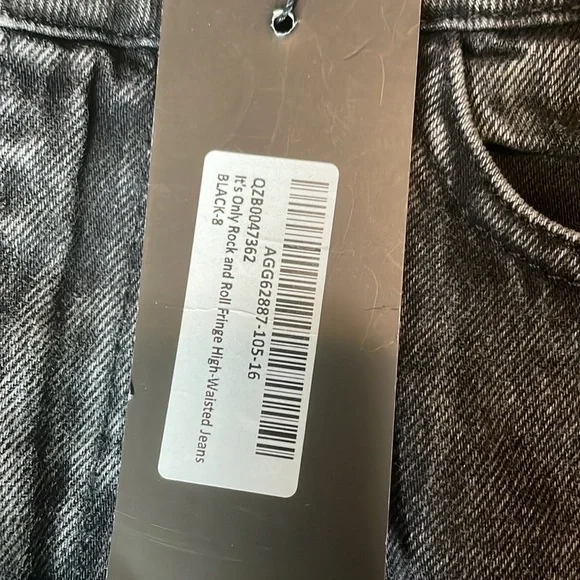 Nasty Gal Fringe Cropped High Waisted Jeans - Picture 12 of 13